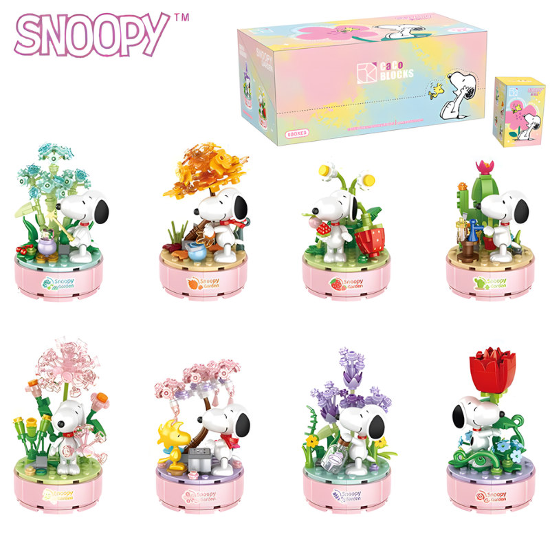 Snoopy Figura Armable Garden 🌸🌼🌺 © Peanuts