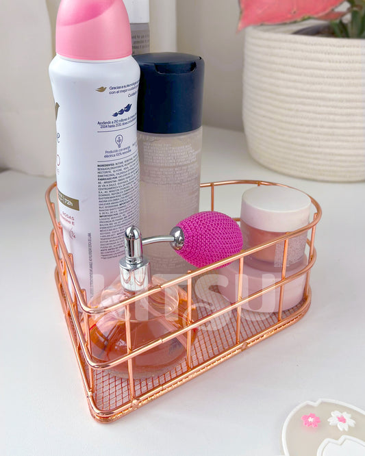 Cesta Corazón Rose Gold