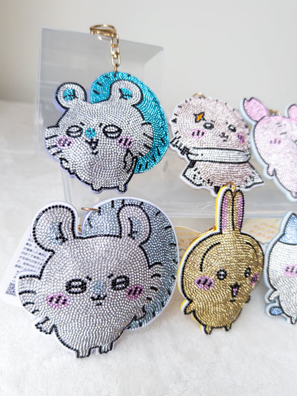 Chiikawa Brillante Rhinestone Llavero
