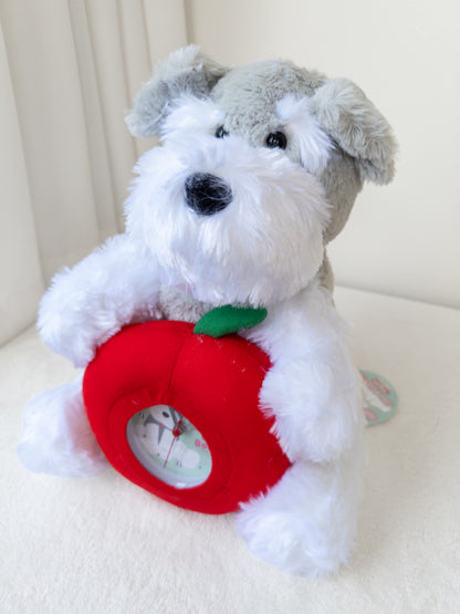 Schnauzer Peluche Reloj Grande