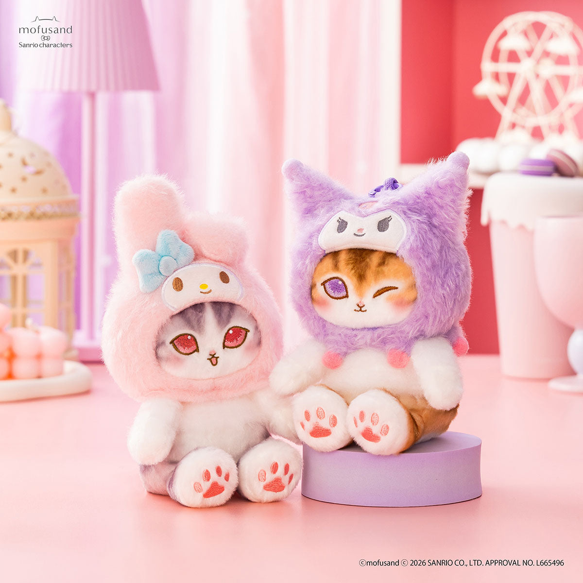 Mofusand x Sanrio Peluche Llavero