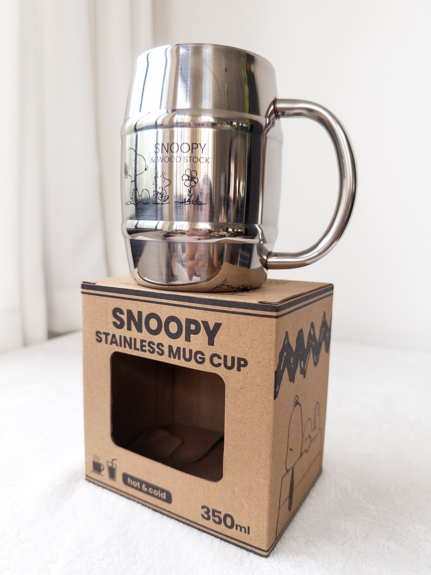 Snoopy Mug Taza de Acero Inoxidable