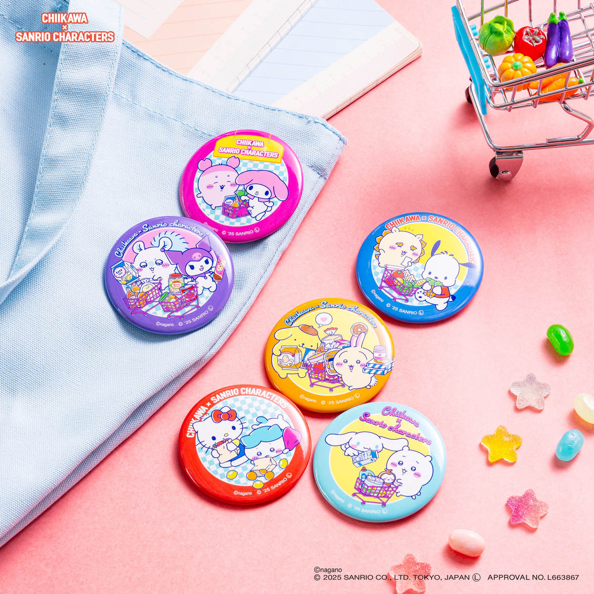 Chiikawa x Sanrio Pin