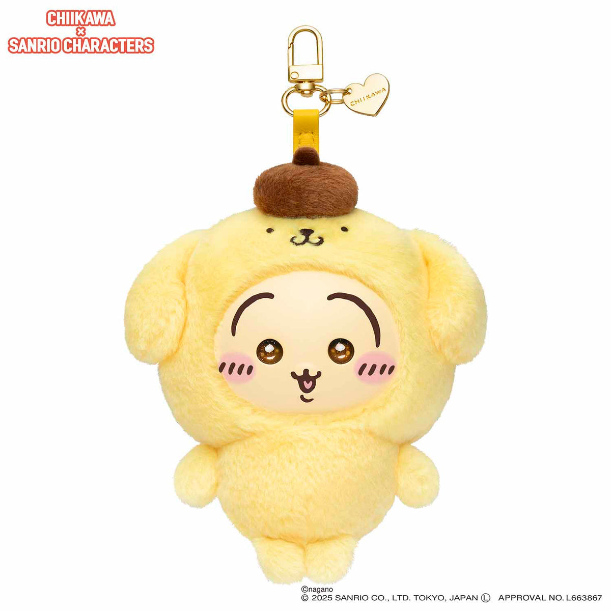 Chiikawa x Sanrio Kiramekko Peluche Llavero