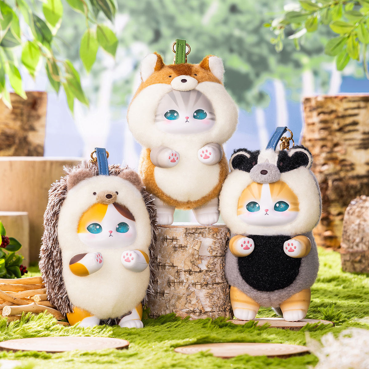 Mofusand Kiramekko Nordic Kittens Peluche Llavero