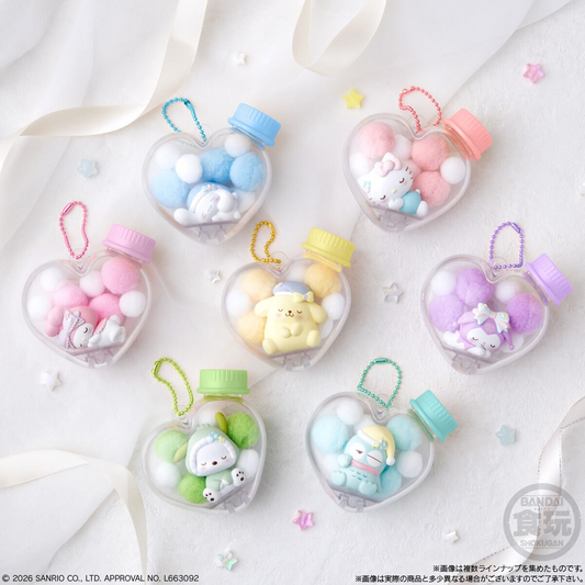 Sanrio Botellita Corazón Llavero | Character Mofu Case Mascot