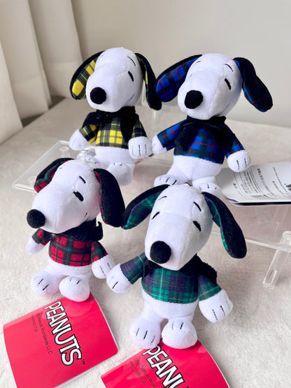 Snoopy Diseño Escocés Peluche Llavero