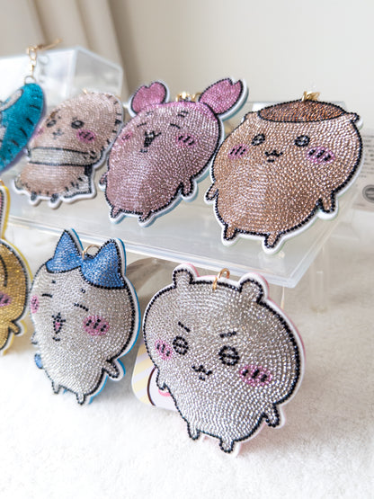Chiikawa Brillante Rhinestone Llavero