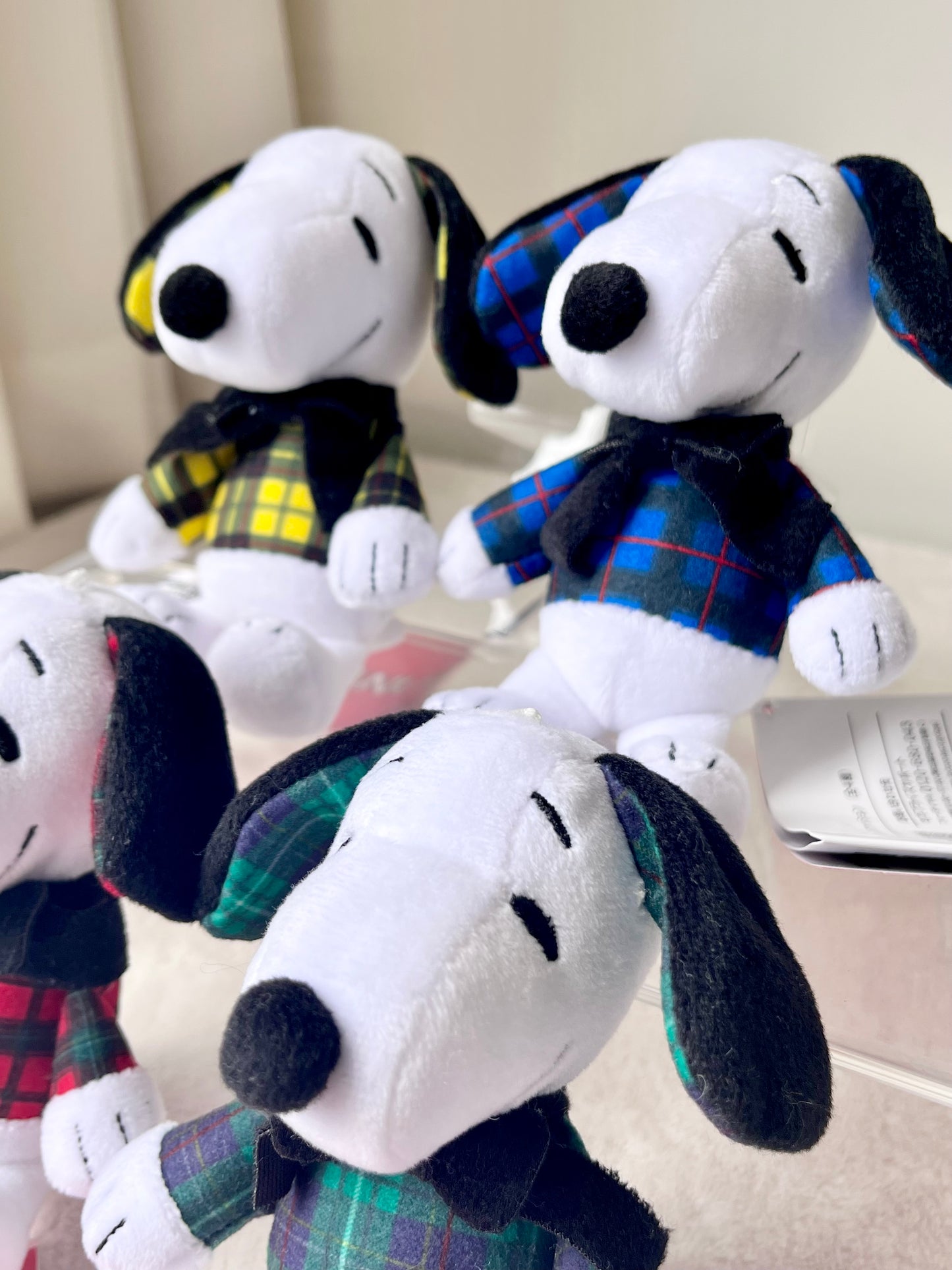Snoopy Diseño Escocés Peluche Llavero