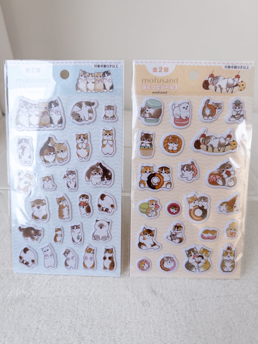 Mofusand Stickers 3D