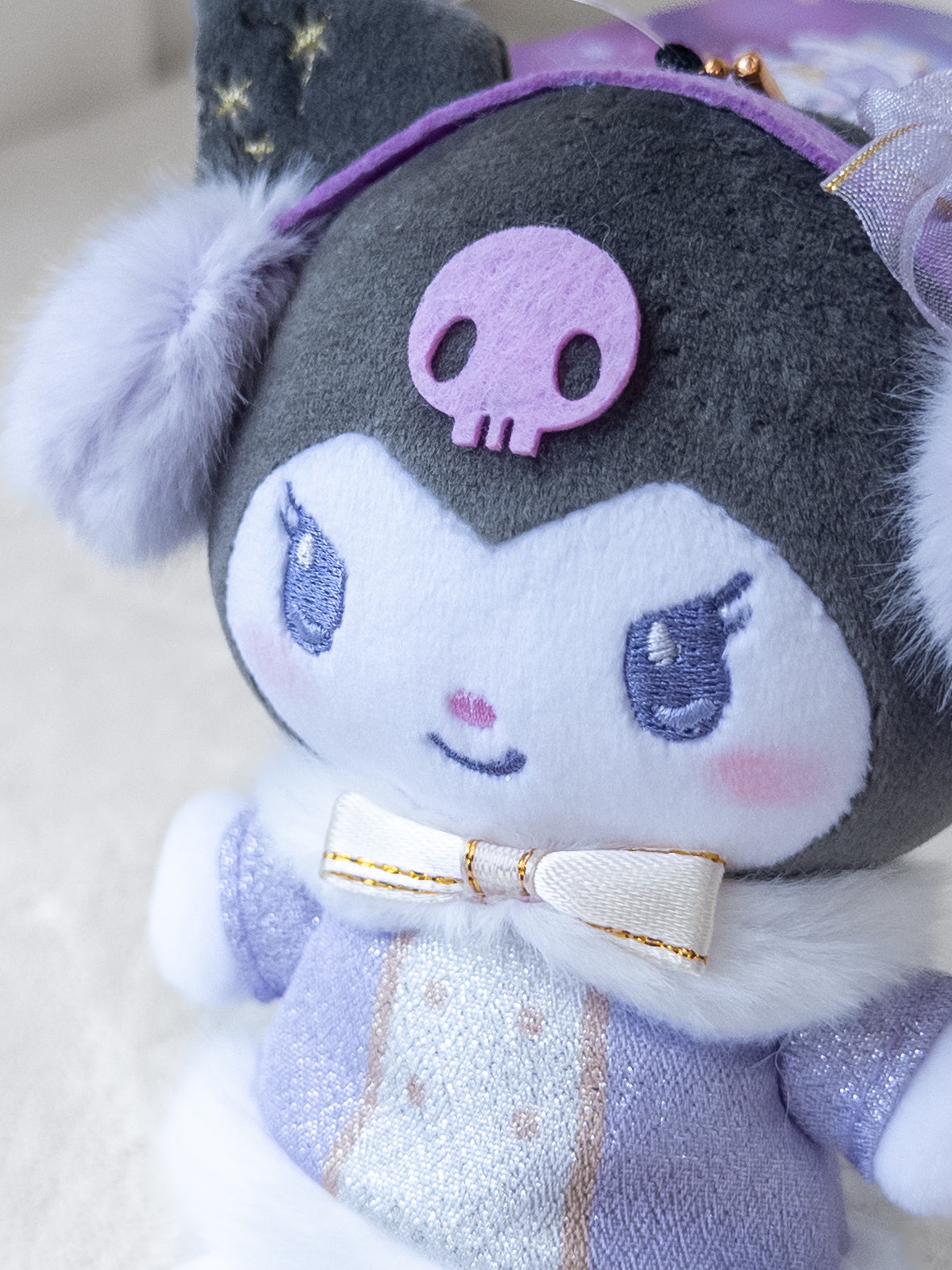 Kuromi Snow Fantasy Munyugurumi Peluche Llavero