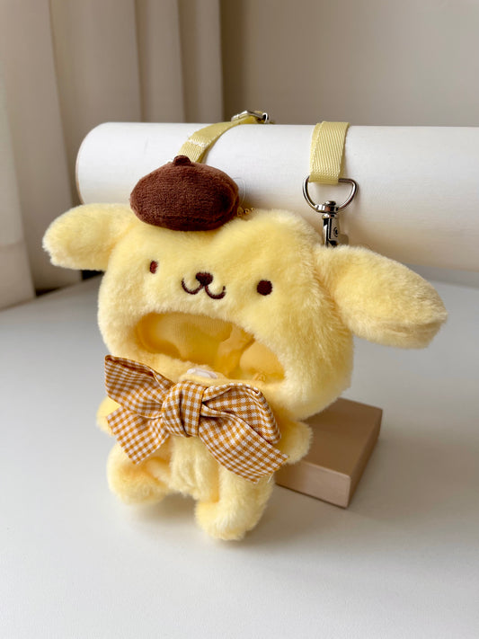 Pompompurin Traje para Muñeco Labubu con Asa
