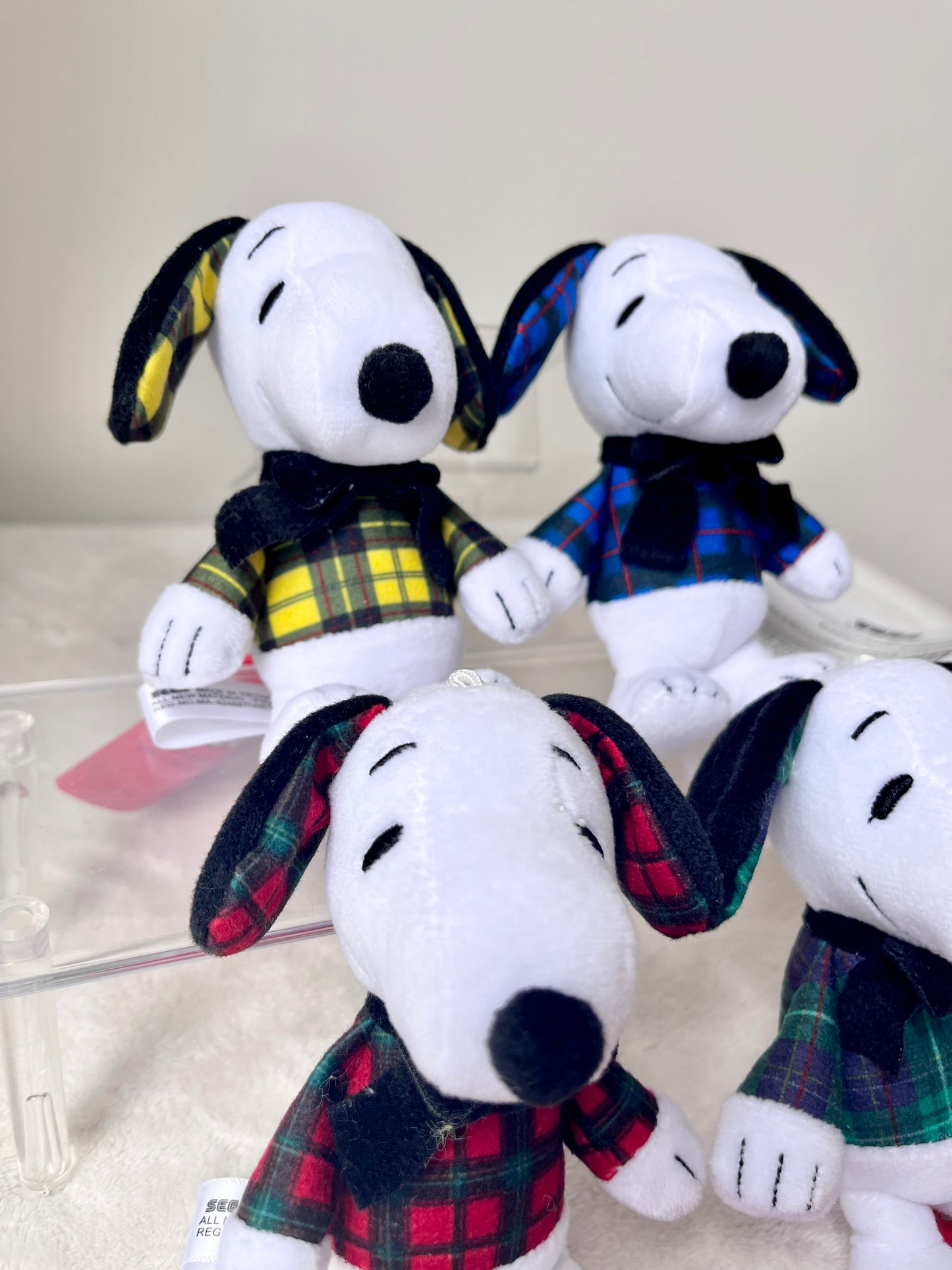 Snoopy Diseño Escocés Peluche Llavero