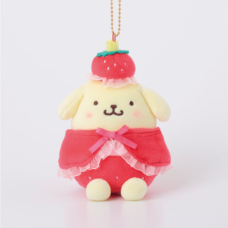 Pompompurin Fresa Ichigo Crown 🍓 Peluche Llavero Munyugurumi Sanrio