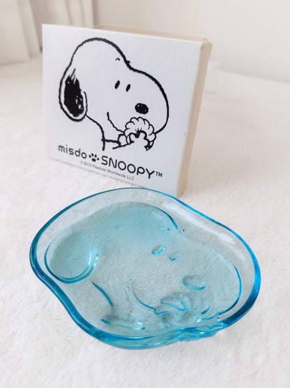 Snoopy Plato Pequeño de Vidrio