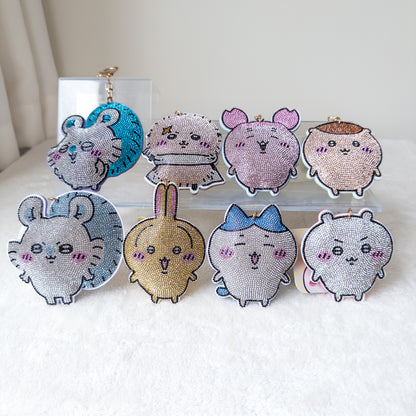 Chiikawa Brillante Rhinestone Llavero