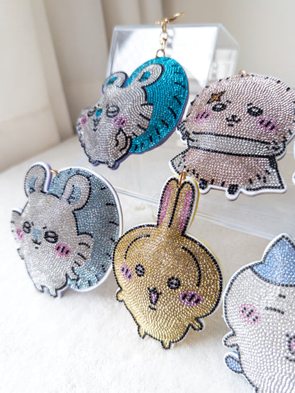 Chiikawa Brillante Rhinestone Llavero