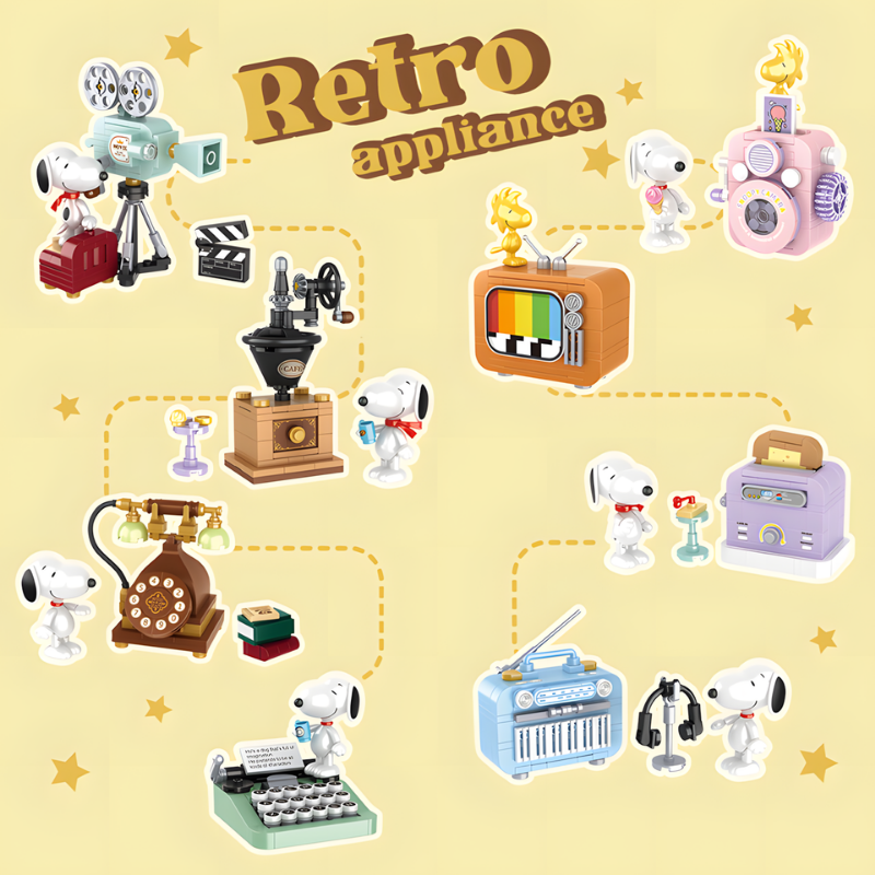 Snoopy Figura Armable Retro Appliances 🐾 © Peanuts