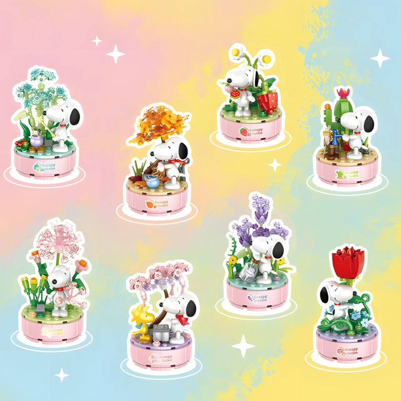 Snoopy Figura Armable Garden 🌸🌼🌺 © Peanuts