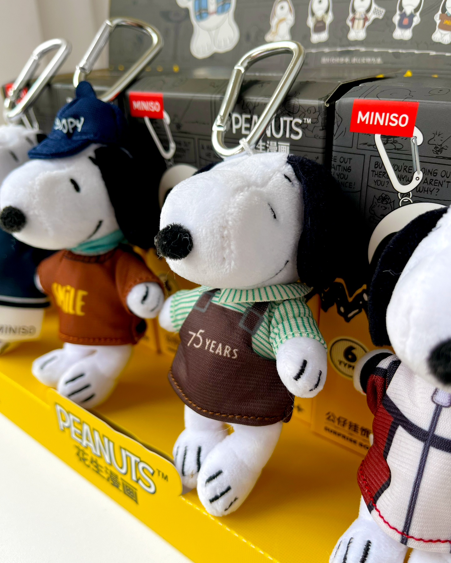 .★NEW★. Snoopy Peluche Llavero 75th Anniversary 🐾 © Peanuts